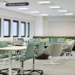 Kuvassa Pasilan virastokeskuksen yhteisen työympäristön projektitila