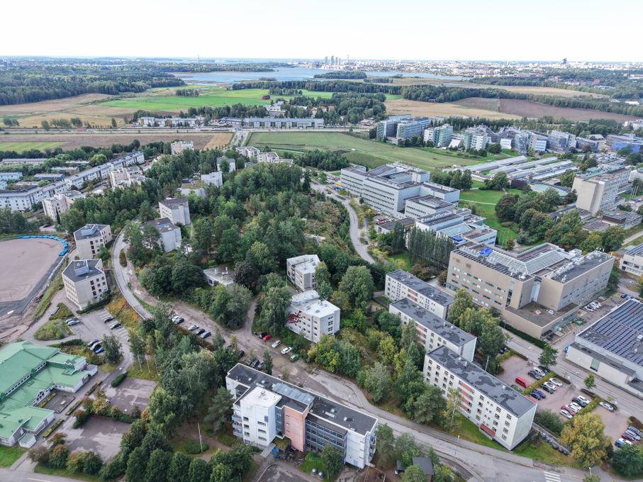Viikin Talonpojanpuiston kilpailualue ilmakuvassa